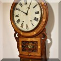 DC08. Drop dial chiming wall clock with inlay. 